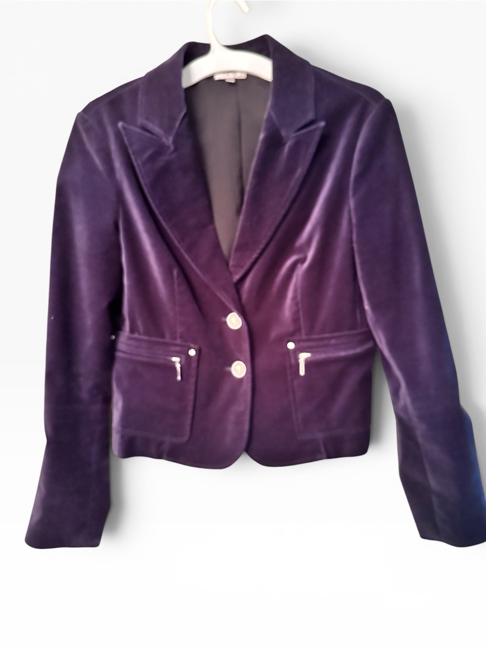 Cache Velvet Tailored Blazer in Deep Blue/Navy - Picture 2 of 4